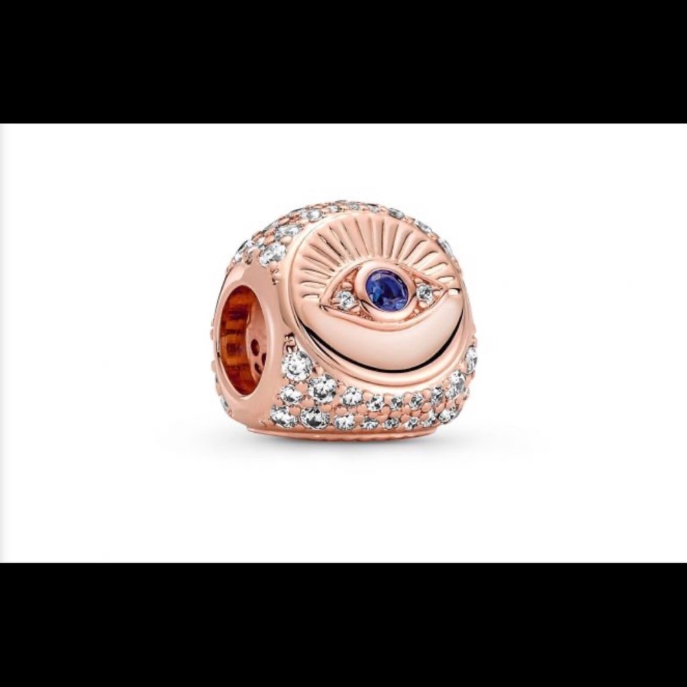 PANDORA Hamsa All-Seeing Eye & Feather Charm. NWT